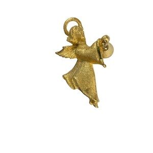 Vintage Robyn Rush Gold Tone Angel with Bell Made in USA​​​
